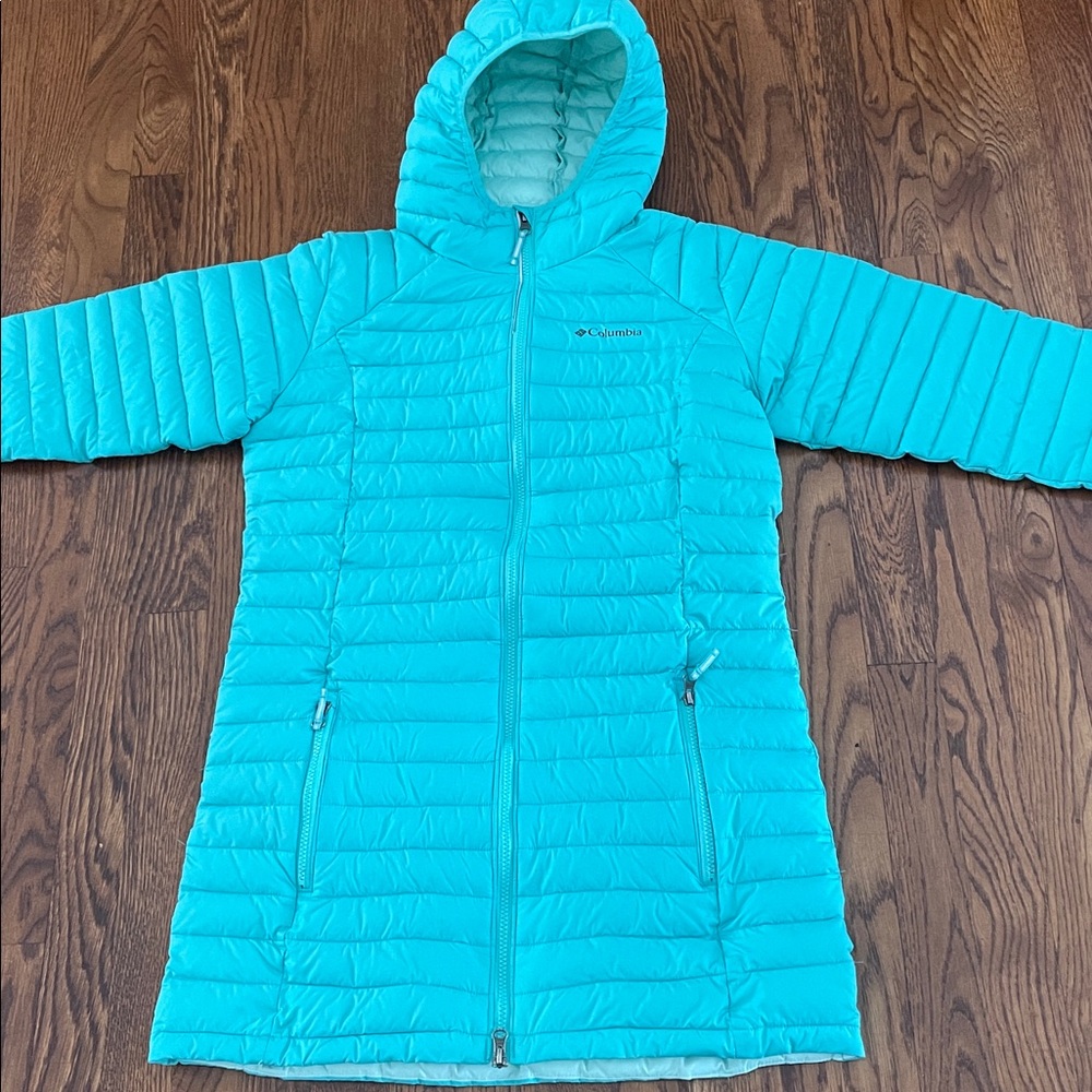 Columbia white out mid Omni heat jacket (kid’s)